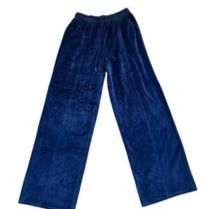 Universal Thread Wide Leg Blue Velour Sweatpants Size XS Lounge Athleisure